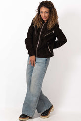 Leather suede jacket Angie Brown